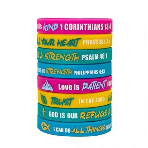 สายรัดข้อมือซิลิโคนลายพระเยซูตามธีมพระคัมภีร์ พร้อมโลโก้สั่งทำ ของที่ระลึกงานอีเว้นท์ ของตกแต่งงานปาร์ตี้ ของชำร่วยส่งเสริมการขาย - Product Image 6