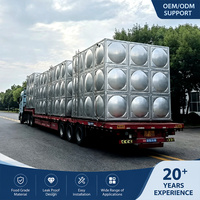 Réservoir d'eau en acier inoxydable grande capacité 304 50m³ 100m³ 500m³ modulaire préassemblé pour la lutte contre les incendies et les réservoirs municipaux