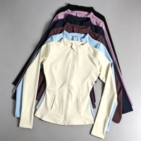 Haut de sport pour femme BQ Winter Quick Dry, coupe-vent, respirant, ajusté, pour la course à pied, la gym et le yoga