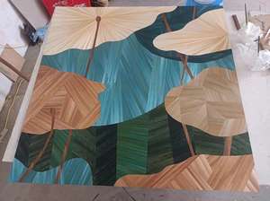 Lotus Design <span class=keywords><strong>Paille</strong></span> <span class=keywords><strong>Marqueterie</strong></span> Panneau Mural Art <span class=keywords><strong>Paille</strong></span> Image Incrustation Artisanat Panneau Mural Boîte à Bijoux <span class=keywords><strong>Marqueterie</strong></span> Design - Product Image 4