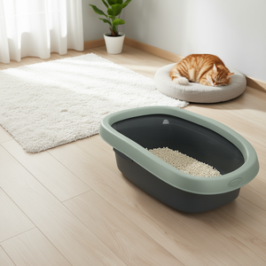 Bac hygiénique Carlo 31x14x43 cm Anthracite Gris Vert Bac à litière pour chat - Product Image 3