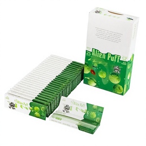 Papier à rouler Alien Puff 1 1/4, gomme naturelle, combustion lente, premium, ultra fin, vert, sans OGM, design personnalisé accepté. - Product Image 6