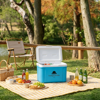 Glacière portable 8L, qualité alimentaire PP, isolation thermique, maintien au frais 48h, plusieurs couleurs, mini-réfrigérateur pour camping et pique-nique