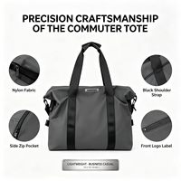 Sac en nylon imperméable tendance avec fermeture éclair et bandoulière – Option logo personnalisé, polyester, MOQ 50 pièces, service de maquette 3D gratuit