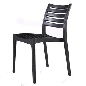 Modern Cheap Price Stacking Stripes PP Plastic Restaurant Outdoor chairs living Room Furniture dining Chairs