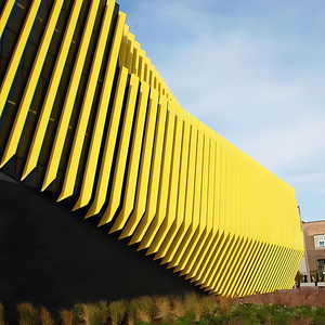 Revestimiento <span class=keywords><strong>de</strong></span> Fachada Angular <span class=keywords><strong>de</strong></span> Aluminio Amarillo Intenso <span class=keywords><strong>para</strong></span> Edificios Contemporáneos - Product Image 5