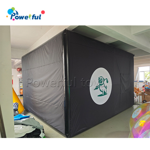 Màu Đen PVC Và Oxford Inflatable Golf Simulator Tùy Chỉnh Di Chuyển Golf Inflatable Batting Lồng - Product Image 2