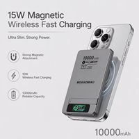 Batterie externe magnétique sans fil format poche 10000mAh 8,5mm ultra-mince en alliage d'aluminium 15W Qi2 20W PD Charge rapide Vente en gros OEM B2B