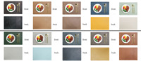 Napperons de table rectangulaires classiques en similicuir PVC à texture vache pour petit-déjeuner et table à manger