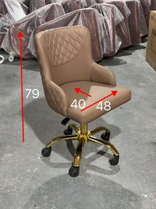 Juego de Sillas de Salón de Lujo, Silla de Belleza Tapizada con Diseño de Diamantes y Silla de Estilismo Giratoria con Base de Metal - Product Image 3