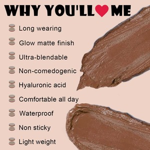 도매 개인 라벨 비건 브론저 팔레트 방수 오래 지속되는 잔인 함 무료 오일 컨트롤 컨실러 크림 팔레트 - Product Image 2