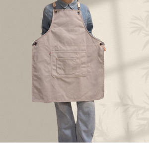 Grembiule in tela personalizzato, con cinturino incrociato sul retro, elegante per <span class=keywords><strong>pittori</strong></span>, parrucchieri, ristoranti e fioristi - Product Image 2