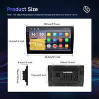 Lecteur MP5 pour voiture Podofo 2 Din 10'' avec CarPlay/Android Auto sans fil, autoradio avec écran tactile IPS, stéréo de voiture BT, OEM, vente en gros d'usine