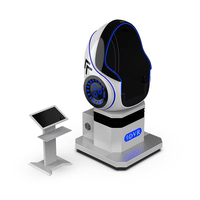 Promoción 9D Silla de huevo de realidad Virtual 360 VR simulador de vuelo para película juegos de Arcade simulador de vuelo de Metal para interiores Silla de huevo