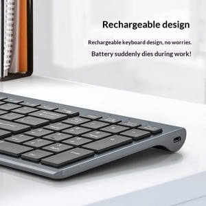 Wireless Bluetooth <b>Keyboard</b> And Mouse Combo Mute Membrane <b>Keyboard</b> For Desktop Laptop Phone Tablet Office Working - Product Image 2