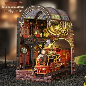 Support de livre en bois DIY - Jouet assemblé à la main avec design stéréoscopique de cabane à plateforme zéro, <span class=keywords><strong>puzzle</strong></span> <span class=keywords><strong>3D</strong></span> de 101 à 500 pièces, pour les 14 ans et plus - Product Image 1