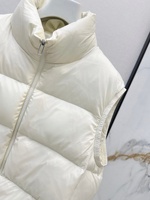 Gilet d'hiver matelassé double face imperméable de haute qualité pour femme, col montant, fermeture éclair, tissu en toile respirant
