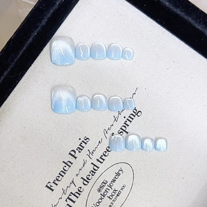 Chất lượng cao handmade DIY Cat Eye Bìa đầy đủ Báo Chí-on <span class=keywords><strong>False</strong></span> Toe Nails ABS Chất liệu bán buôn cho phụ nữ - Product Image 3