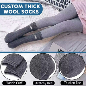 Wholesale Custom Merino Wool Socks <b>Mens</b> Wool Socks Insulated Cold Weather Winter <b>Thermal</b> Socks Hiking Socks - Product Image 6