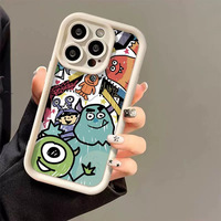 Monster Compatible Eye Behemoth13 Silicone TPU Phone Case pour Apple pour iPhone 15 14 12 Camera Protector Soft Protective Mobile