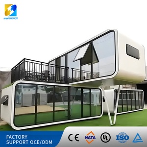 Portable Apple Cabin Prefab Steel Structure Waterproof Design Solar Powered for Temporary Hotel Camp Living Room Bedroom Use - Product Image 3