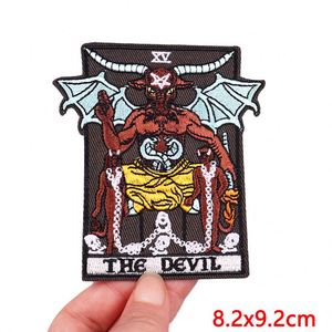 Patchs brodés Punk Tarot pour vêtements, autocollants, patchs squelette, patchs thermocollants DIY - Product Image 2