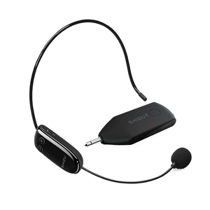 SHIDU U8 Professional Plug&amp;Play Headset Mic System UHF <strong>Wireless</strong> <strong>Microphone</strong> for Voice Amplifier PA System Speaker - Product Image 1