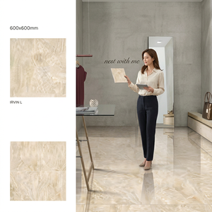 Vistaar Irvin Grey PGVT Porcelain Floor Tiles 600x600mm Polished Marble Look Vitrified - Product Image 4