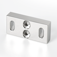 Plaque de montage réglable en acier inoxydable anti-corrosion de haute précision, usinée CNC sur mesure, avec trou fraisé, pour caméra de vision et applications pneumatiques