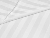 Drap de lit en coton blanc à rayures de qualité d'hôtel, drap plat, ensemble de drap-housse pour hôtels