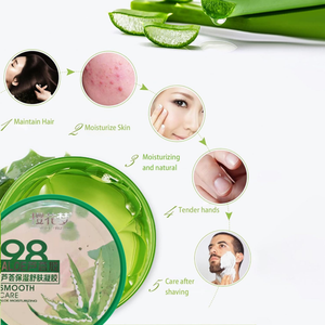 Gel lidah buaya multiguna 100% ekstrak murni pelembap wajah Perawatan titik jerawat reparasi matahari untuk semua jenis kulit | - Product Image 2