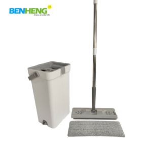 <span class=keywords><strong>Russe</strong></span> nouveau haute qualité 360 degrés rotatif Double face fixe avec pince en caoutchouc raclette vadrouille plate avec ensemble de seau - Product Image 2