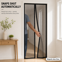 Moustiquaire magnétique pour porte coulissante en polyester à mailles fines invisible, vente en gros et sur mesure