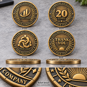 Pièces commémoratives personnalisées pour anniversaires d'entreprise et reconnaissance d'équipe, pour cadeaux d'affaires en gros, OEM ODM - Product Image 3