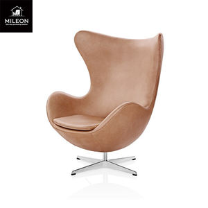 Poltrona Singola Nordica Girevole in Metallo e Pelle/Tessuto per <span class=keywords><strong>Soggiorno</strong></span>, Sala Conferenze, Hotel, Modello Designer - Product Image 1