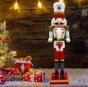 15.5 inch cao giáng sinh bức tượng giáng sinh <span class=keywords><strong>nutcracker</strong></span> bức tượng phim hoạt hình điêu khắc cho lò sưởi văn phòng Kỳ nghỉ phong cách - Product Image 2