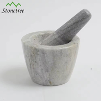 Ensemble de mortier et pilon en granit poli pour guacamole, en pierre naturelle, vente en gros