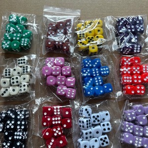 Dés de jeu 16mm 6-sided White Dot Rounded Corners Colorful Entertainment Dice Table Game bar Game Dice Wholesale - Product Image 3