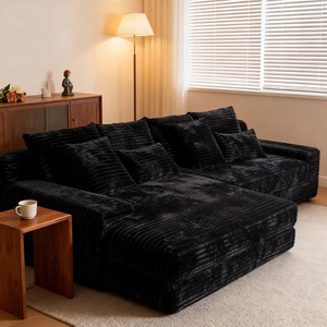 أريكة استرخاء عصرية قابلة للتحويل إلى سرير، كنبة من قماش الكوردروي، أريكة سينما قابلة للطي، أريكة مضغوطة لغرفة المعيشة - Product Image 1