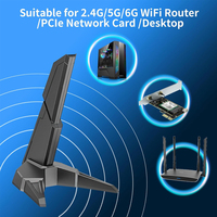 Antenne externe WiFi 6E Tri-Band 6GHz/5GHz/2.4GHz, antenne de routeur de jeu avec câble d'extension SMA pour ordinateur de bureau PCIE