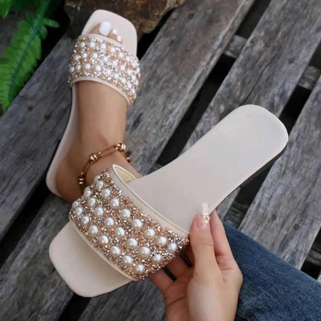 2024 women slippers sandal Open Toe Flat Sole Elegant sandals Convenient For Daily Use ladies shoes YTXNT32