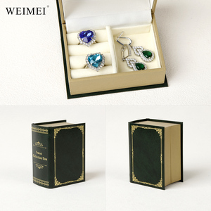 Caja de Almacenamiento de Joyas de Papel Estilo Libro WEIMEI, Diseño Elegante y Práctico para Organizar Anillos, Aretes, Collares y Broches - Product Image 5