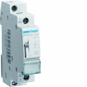 EPN513 ปรับแต่งได้ด้วยรีเลย์อิมพัลส์ Hagers 16 A 24 V AC 1 NO 1 โมดูล DIN - Product Image 1
