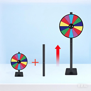 Attrezzatura da fiera portatile personalizzabile con ruota a premi da terra per la promozione dell'attività di gioco che gira denaro fortunato - Product Image 3