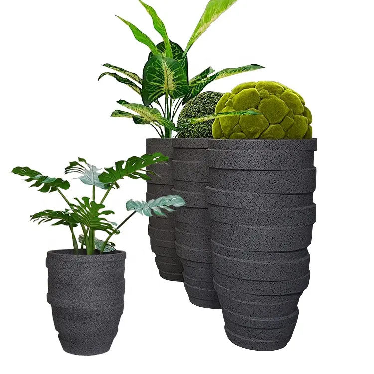 Hot Selling Pflanz gefäße Blumentopf Big Fiberglas Garden Pot Hotel Boden vase für Innendekoration