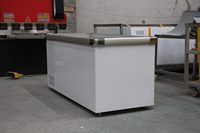 Congélateur coffre à porte coulissante en acier inoxydable pour buffet