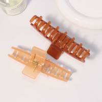 Pince à cheveux géante en plastique de 11,5 cm, plate, confortable, discrète, translucide, effet gelée brillante, incassable, accessoire de fête, épaisse