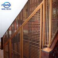 Malla Metálica Decorativa Arquitectónica de Alambre Plano Ondulado para Decoración de Paredes Interiores, Paneles de Gabinetes y Protección de Escaleras