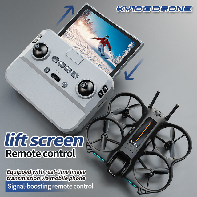 KY106 Mini Aerial Drone Display Remote Control Optical Flow Positioning Plastic Quadcopter HD Camera Obstacle Avoidance for Kids