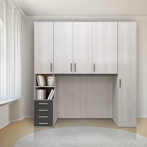 Armadio BRIDGE in melamina nordica e grafite - Product Image 1